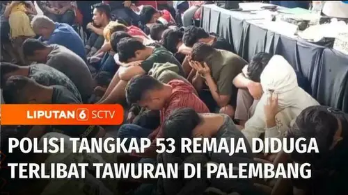 VIDEO: Tawuran di Bulan Ramadan, Polisi Tangkap 53 Remaja di Palembang