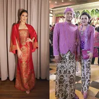Cantiknya penampilan selebriti di pernikahan Kahiyang-Bobby. (Sumber foto: raisa6690,vickyshu/instagram)