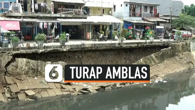 VIDEO: Turap Kali Sunter Amblas Sepanjang 7 Meter