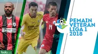 Pemain veteran Liga 1 2018, Boaz Solossa, Hamka Hamzah, Ismed Sofyan. (Bola.com/Dody Iryawan)