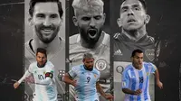 Ilustrasi - Lionel Messi, Sergio Aguero, Carlos Tevez (Bola.com/Adreanus Titus)