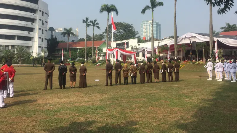 Suasana upacara peringatan Hari Bhakti Adhyaksa ke-58. (Liputan6.com/M Radityo)