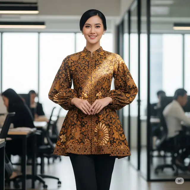 Blouse Kerah Mandarin