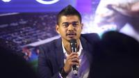 Ikon sepak bola Indonesia, Bambang Pamungkas, menjadi pembicara untuk memotivasi pemain-pemain U-16 yang akan berkompetisi di Liga Nivea Men Topskor U-16. (Istimewa)