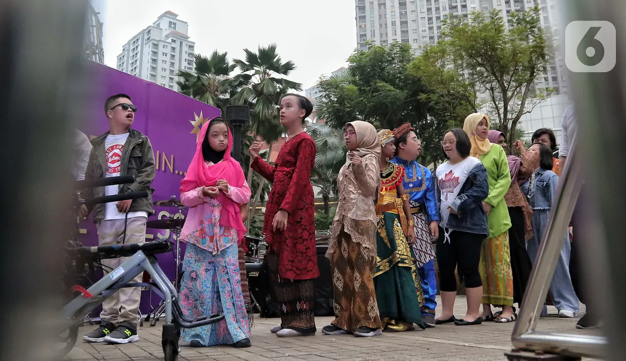 Yayasan Agung Podomoro Land menggelar Disability Awareness 7 dengan tema Pentas Gempita Fashion Disabilitas. (Liputan6.com/Angga Yuniar)