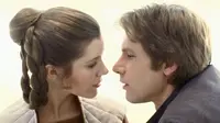 Carrie Fisher dan Harrison Ford dalam Star Wars: A New Hope (HBO)