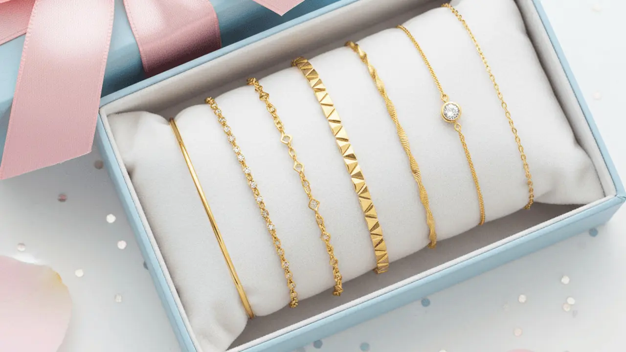 Model Gelang Emas Gram Kecil untuk Kado. Gemini