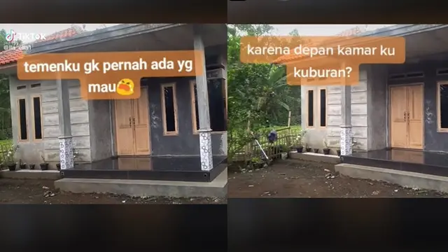 Viral Wanita Ini Bangun Rumah Depan Kuburan Sang Nenek, Alasannya Bikin Haru