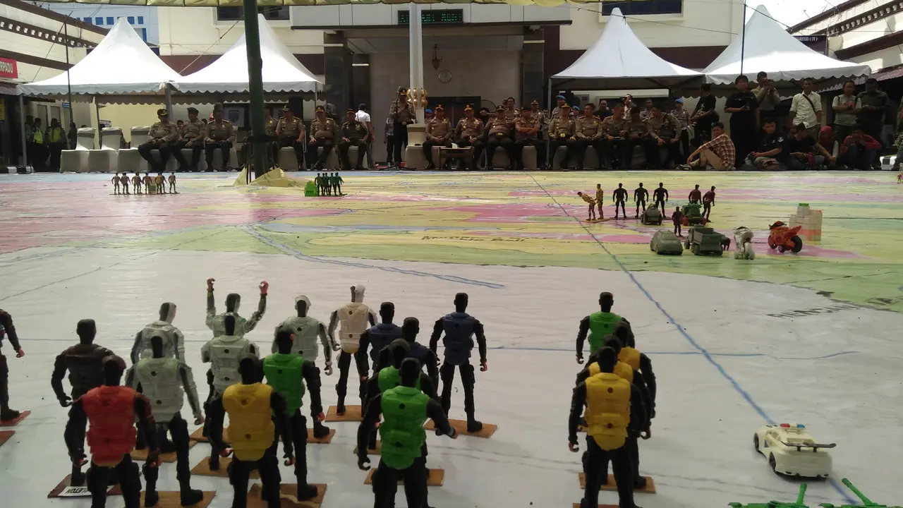 Simulasi Sistem Pengamanan Kota untuk Pilkada Gunakan Mainan 