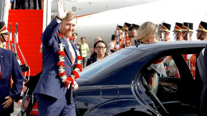 Raja Willem-Alexander dan Ratu Máxima tiba di Indonesia pada Senin (9/3/2020) untuk melakukan kunjungan kenegaraan. (Twitter/ @koninklijkhuis)