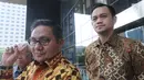 Wali Kota Gorontalo Marthen Taha (kiri) dan Wakil Wali Kota Gorontalo Ryan Kono (kanan) memberikan keterangan kepada awak media usai menyerahkan Laporan Harta Kekayaan Penyelenggara Negara (LHKPN) di Gedung KPK, Jakarta, Senin (01/07/2019). (merdeka.com/Dwi Narwoko)