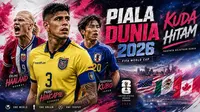 Erling Haaland, Piero Hincapie, Takefusa Kubo di Piala Dunia 2026. (Bola.com/Generated AI)