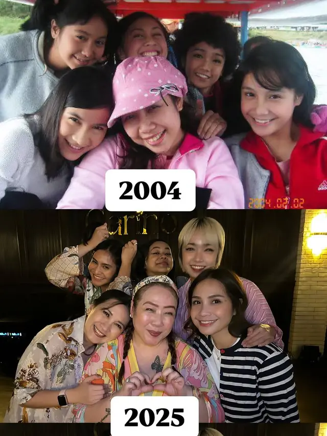 Beda Penampilan Pemain \'DI SINI ADA SETAN\' Dulu vs Sekarang. (instagram/tisats)