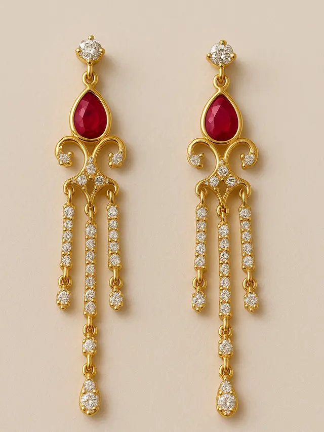 Model Anting Emas yang Cocok untuk Wajah Bulat (Foto: ChatGPT)