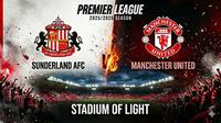 Sunderland vs Manchester United. (Bola.com/Gemini AI/Benediktus Gerendo Pradigdo)