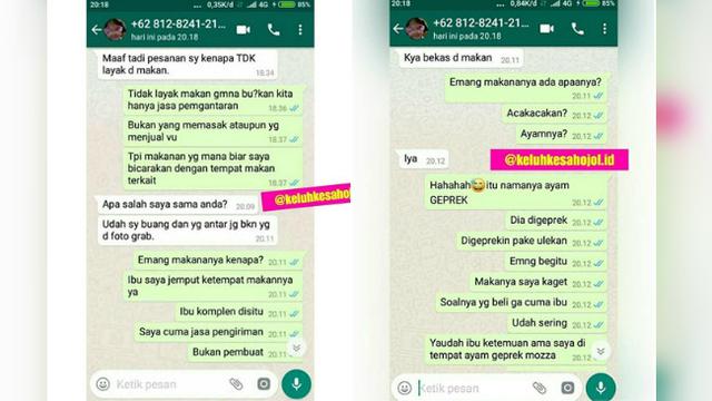 Memberikan keluhan kepada driver dengan alasan yang tak masuk akal atau pun ngotot juga tidak manusiawi.