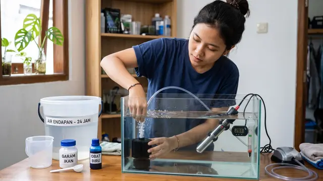 Cara Membuat Tempat Karantina Ikan Koki Anakan