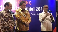 Menteri Perdagangan (Mendag) Zulkifli Hasan menghadiri peluncuran Visi Indonesia Digital 2045 di Hotel Indonesia Kempinski, Rabu (13/12/2023). (Elza/Liputan6.com)