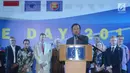 Deputi Sekjen ASEAN, Hoang Anh Tuan memberi sambutan pada perayaan Europe Day 2018 di Jakarta, Rabu (9/5). Acara tersebut dihadiri Menlu Retno Marsudi dan Menhub Budi Karya Sumadi. (Liputan6.com/Helmi Fithriansyah)