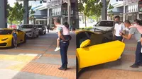 Bocah foto di Lamborghini (TikTok/@lambobossvincentpoh_cdj)