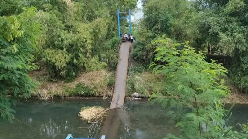 Ilustrasi Jembatan Gantung Putus. (Istimewa)