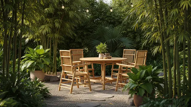 Tempat Duduk Kebun dari Bambu