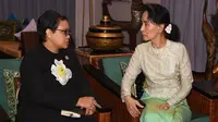 Menlu Retno Temui State Counsellor Myanmar Aung San Suu Kyi (Foto: Kementerian Luar Negeri) 