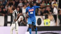 4. Kalidou Koulibaly – Bek terbaik Serie A bahkan dinobatkan sebagai salah satu bek terbaik di dunia. Ketangguhannya membuat Napoli membandrol sang pemain timnas Senegal tersebut dengan harga yang tidak sedikit. (AFP/Marco Bertorello)
