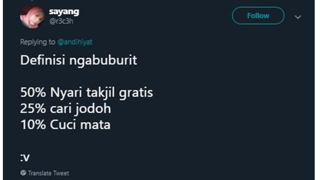 6 Definisi Ngabuburit ala Netizen yang Kocak Abis