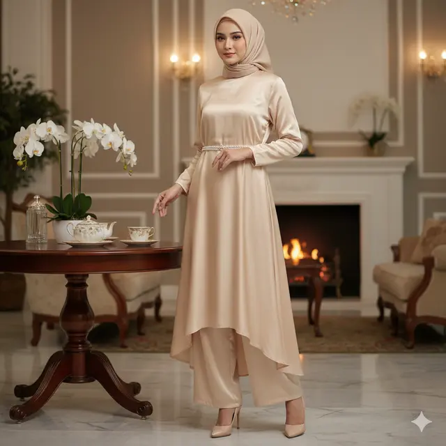 7 Model Baju Lebaran One Set Wanita 2026, Tampilan Elegan dan Stylish Tanpa Ribet