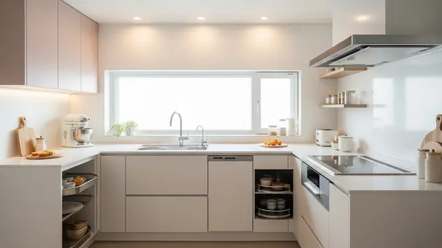 Desain Tempat Cuci Piring dan Kompor untuk Dapur Sempit Minimalis/ Ilustrasi AI