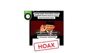 Cek fakta Prabowo bagikan bantuan dengan daftar melalui WA.