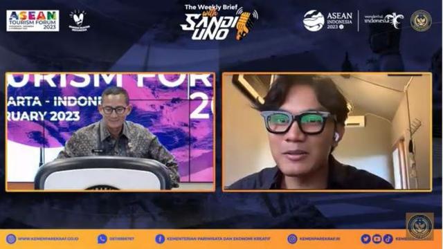 Menparekraf Sandiaga Uno dalam The Weekly Brief with Sandi Uno, 9 Januari 2023