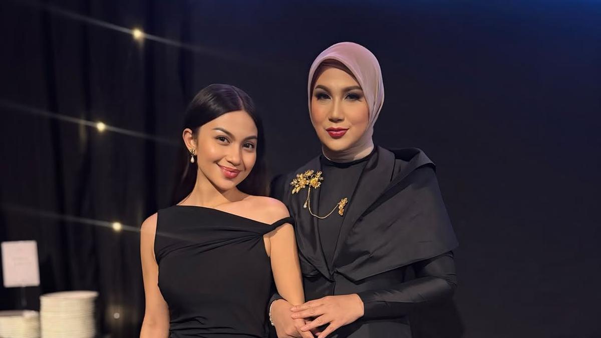 Inspirasi Dress Hitam Ala Marini Zumarnis dan Ariel Tatum, Tampil Kompak saat Kondangan