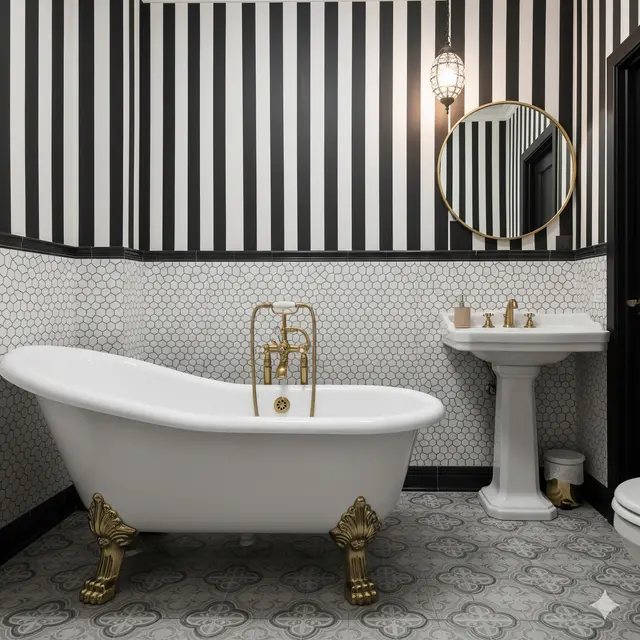 Inspirasi Rumah dengan Kamar Mandi Kecil tapi Elegan. Gemini