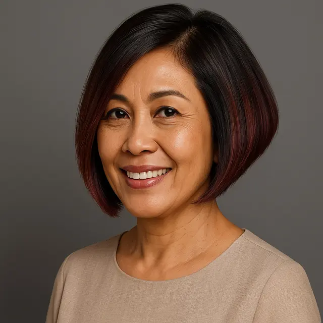 14 Model Rambut Bob Nungging Pendek untuk Ibu-ibu 50 Tahun di 2025, Bikin Awet Muda dan Elegan