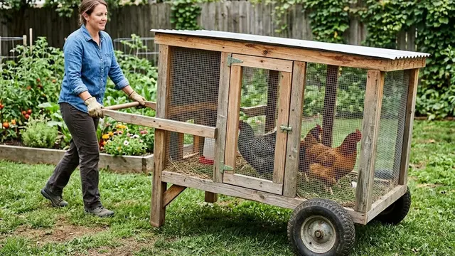 Kandang Ayam Portable Model Gerobak Beroda