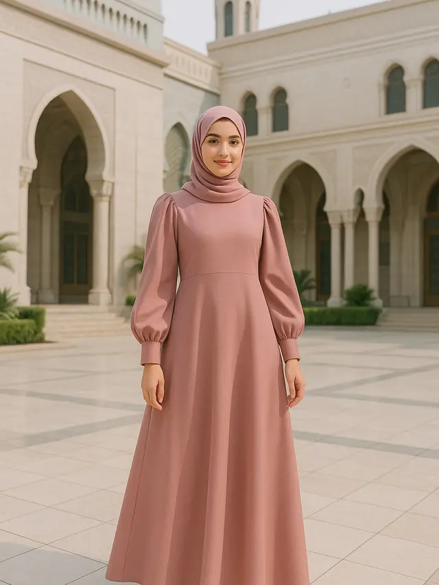 Model Baju Gamis Polos Modern