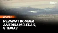 Pesawat Bomber B-52 Amerika Jatuh dan Meledak, 8 Awak Tewas