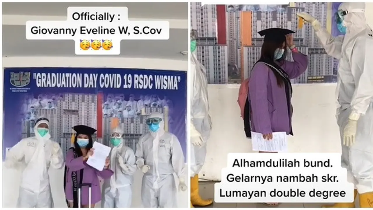 Sembuh dari Corona, Pasien Ini Rayakan Wisuda Covid-19 Bareng Tenaga Kesehatan
