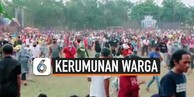 VIDEO: Ribuan Warga Subang Berkerumun Menonton Pertandingan Sepak Bola