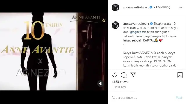 Agnez Mo - Anne Avantie (Foto: Instagram/@anneavantieheart)