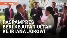 Ibu Negara Iriana Joko Widodo mendapat kejutan spesial dari Paspampres. Tepat pada 1 Oktober 2023, Iriana berulang tahun ke-60. Momen spesial itu terjadi jelang keberangkatan rombongan Presiden Joko Widodo ke upacara Kesaktian Pancasila.