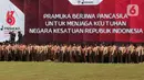 Tema ini dipilih dengan harapan mampu membangun setiap insan pramuka untuk selalu berjiwa Pancasila dan turut serta menjaga Negara Kesatuan Republik Indonesia (NKRI). (Liputan6.com/Herman Zakharia)