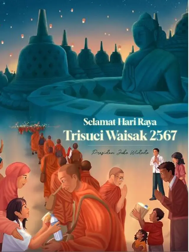Presiden Joko Widodo atau Jokowi mengucapkan Selamat Hari Raya Waisak melalui akun Instagram pribadinya, Minggu (4/6/2023).