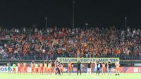 Suporter Borneo FC, Pusamania. (Bola.com/Nandang Permana)