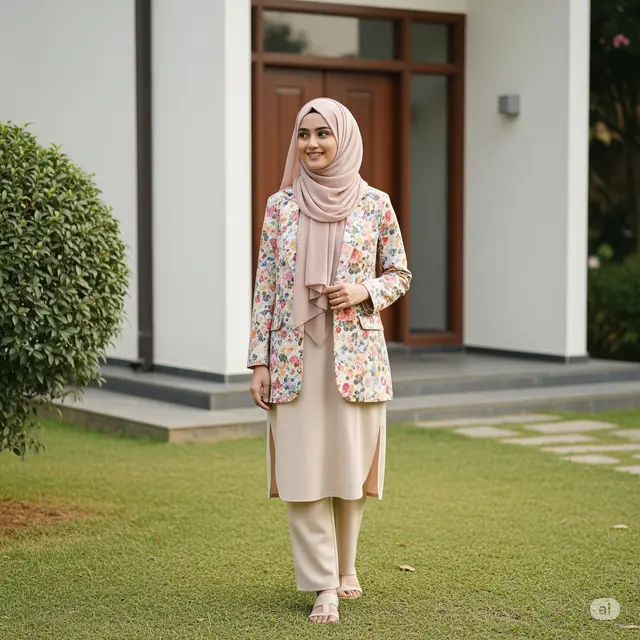 Ide Mix and Match Tunik, Blazer, dan Hijab untuk Tampil Elegan di Berbagai Acara
