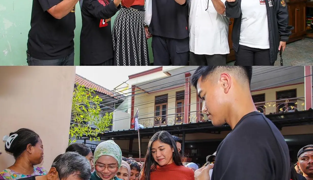 Saat blusukan ke Kampung Jokowi yang berlokasi di Cipinang Melayu, Jakarta Timur, Erina tampil menawan dengan turtleneck top warna terakota dan rok midi monokrom.