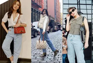 OOTD selebriti ini bisa jadi inspirasi padu padan outfit dengan jeans.