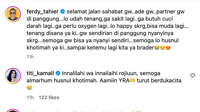 Unggahan Ferdy Tahier. (Foto: Dok. Instagram @ferdy_tahier)